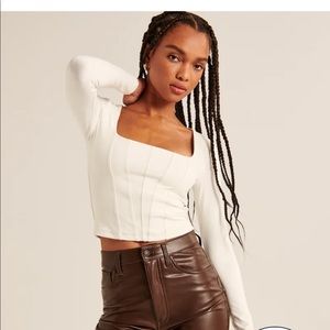 Abercrombie Long-Sleeve Corset Top